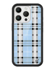 Wildflower iPhone case 16 Pro Plaid Blue Cute