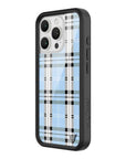 Wildflower iPhone case 16 Pro Plaid Blue Cute