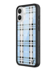 Wildflower iPhone case 16 Plus Plaid Blue Cute