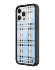 Wildflower iPhone case 16 Pro Max Plaid Blue Cute