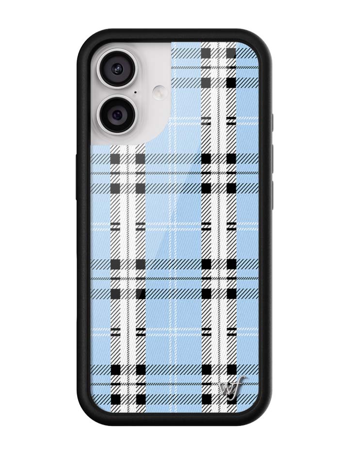 Wildflower iPhone case 17 Plaid Blue Cute