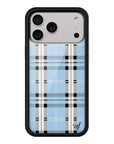 Wildflower iPhone case 17 Pro Max Plaid Blue Cute