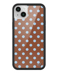 Wildflower iPhone case 13 Polka Dot Brown Blue Cute