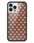 Wildflower iPhone case 13 Pro Max Polka Dot Brown Blue Cute