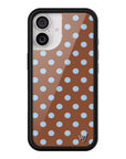 Wildflower iPhone case 17 Polka Dot Brown Blue Cute