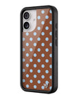 Wildflower iPhone case 17 Polka Dot Brown Blue Cute