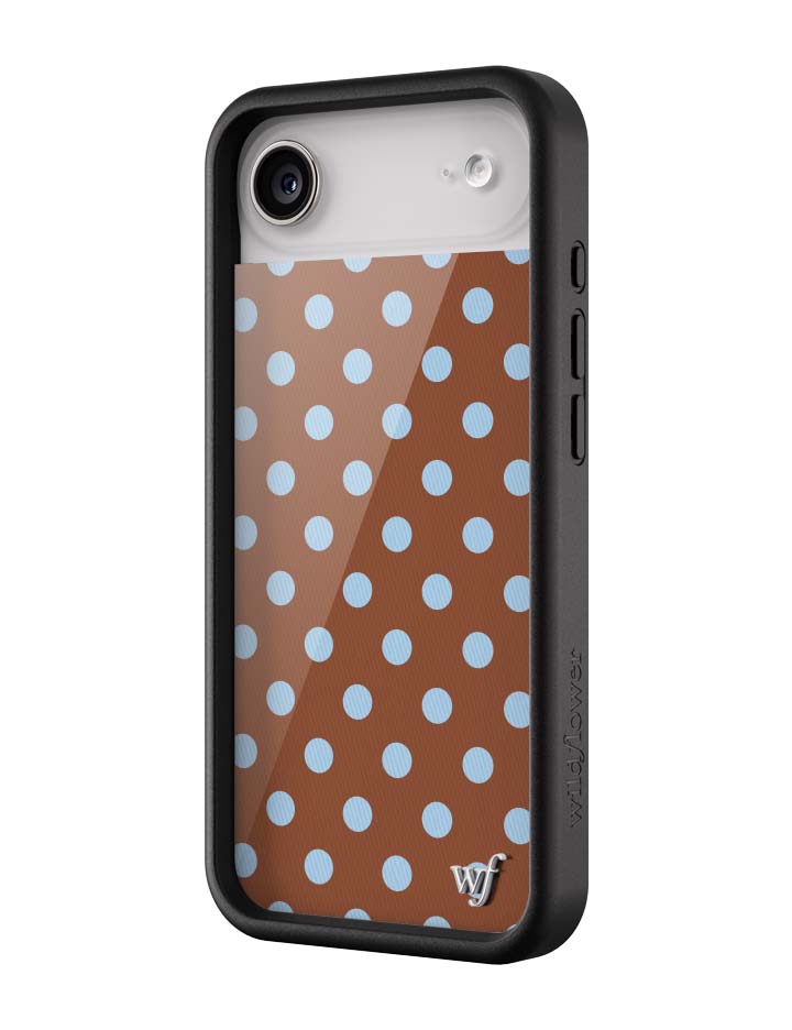 Wildflower iPhone case Air Polka Dot Brown Blue Cute