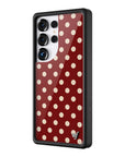 Wildflower Galaxy S25 case Ultra Polka Dot Burgundy and Cream Cute