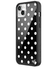 Wildflower Polka Dot Black and White iPhone 14 Plus Case