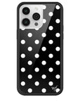 Wildflower Polka Dot Black and White iPhone 14 Pro Max Case