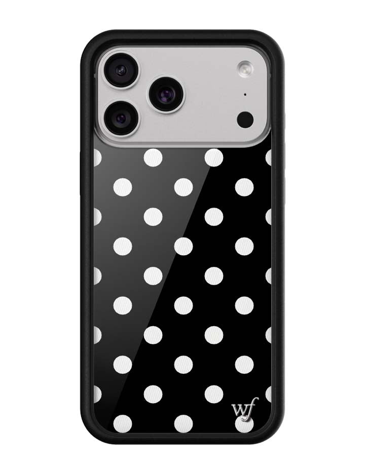 Wildflower Polka Dot Black and White iPhone 17 Pro Max Case