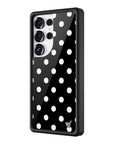 Wildflower Galaxy S25 case Ultra Polka Dot Black White Cute