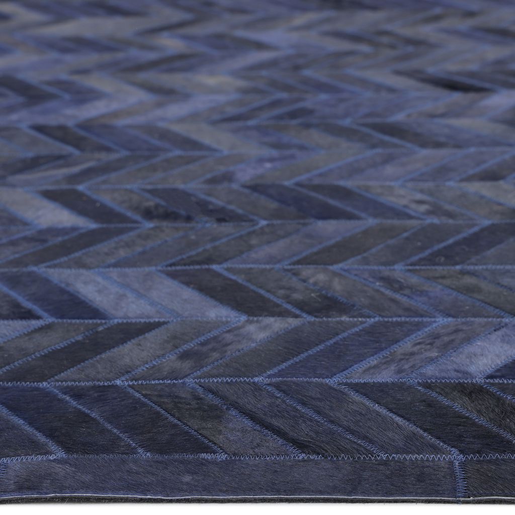 Solo Rugs - Meir Handmade Contemporary Cowhide Area Rug -