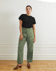 Elaine Pleated Tapered Trousers - Cardamom