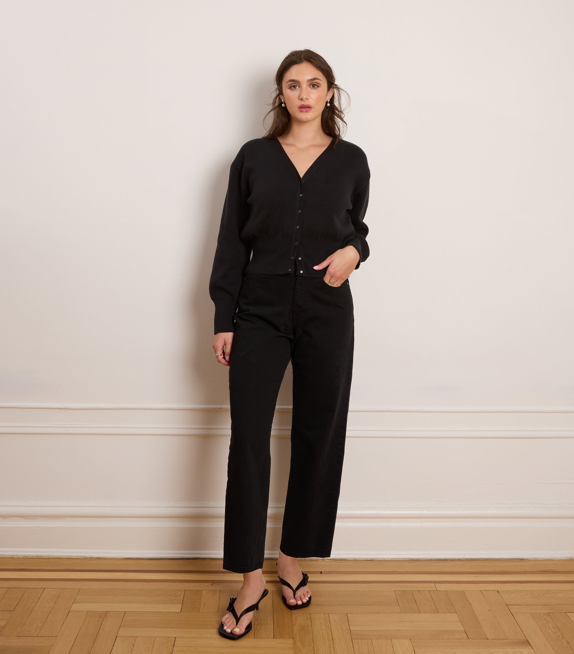 Loup - Amelia Barrel Leg Pants - Black -