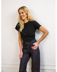 Hutton Boxy Fitted Tee - Black