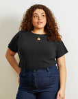 Hutton Boxy Fitted Tee - Black
