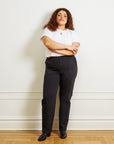 Long James Straight-Leg Work Pant - Black
