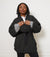 Loup - Valentina Sherpa Wrap Coat - Black -