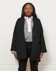 Loup - Valentina Sherpa Wrap Coat - Black -