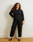 Loup - Wallis Long Sleeve Zip Jumpsuit - Black -