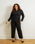 Loup - Wallis Long Sleeve Zip Jumpsuit - Black -