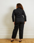 Loup - Wallis Long Sleeve Zip Jumpsuit - Black -