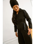 Loup - Wallis Long Sleeve Zip Jumpsuit - Black -