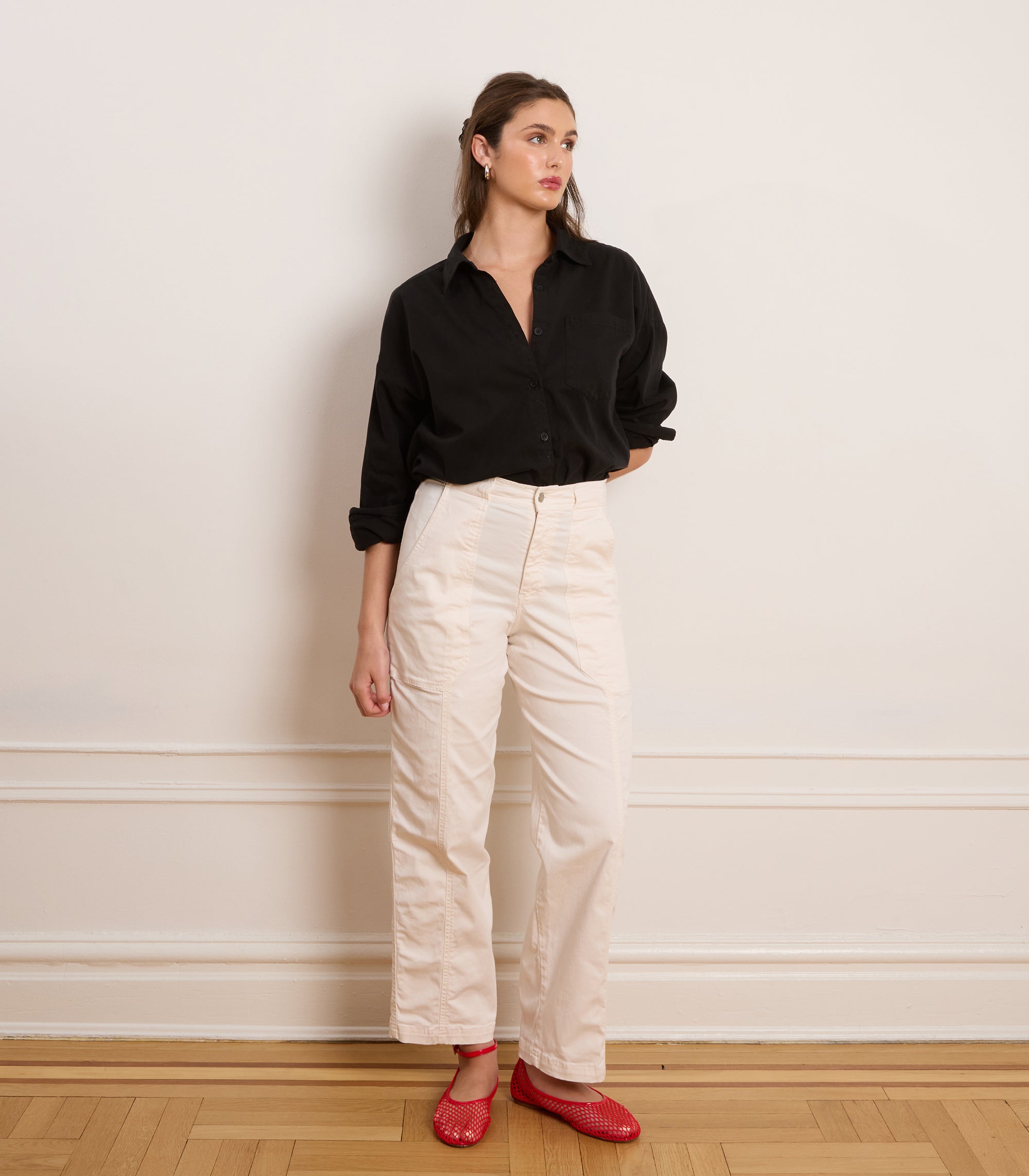 Loup - Jess Relaxed Seamed Trousers - Salt -