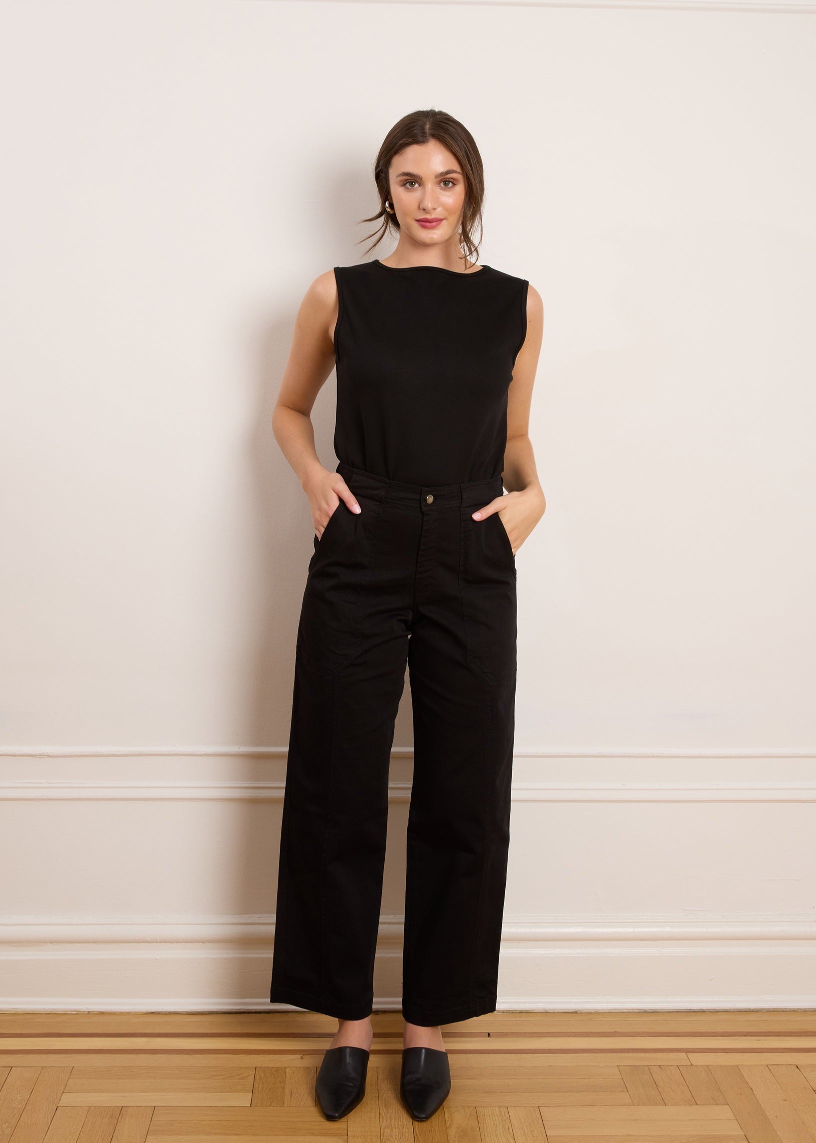 Loup - Jess Relaxed Seamed Trousers - Black -