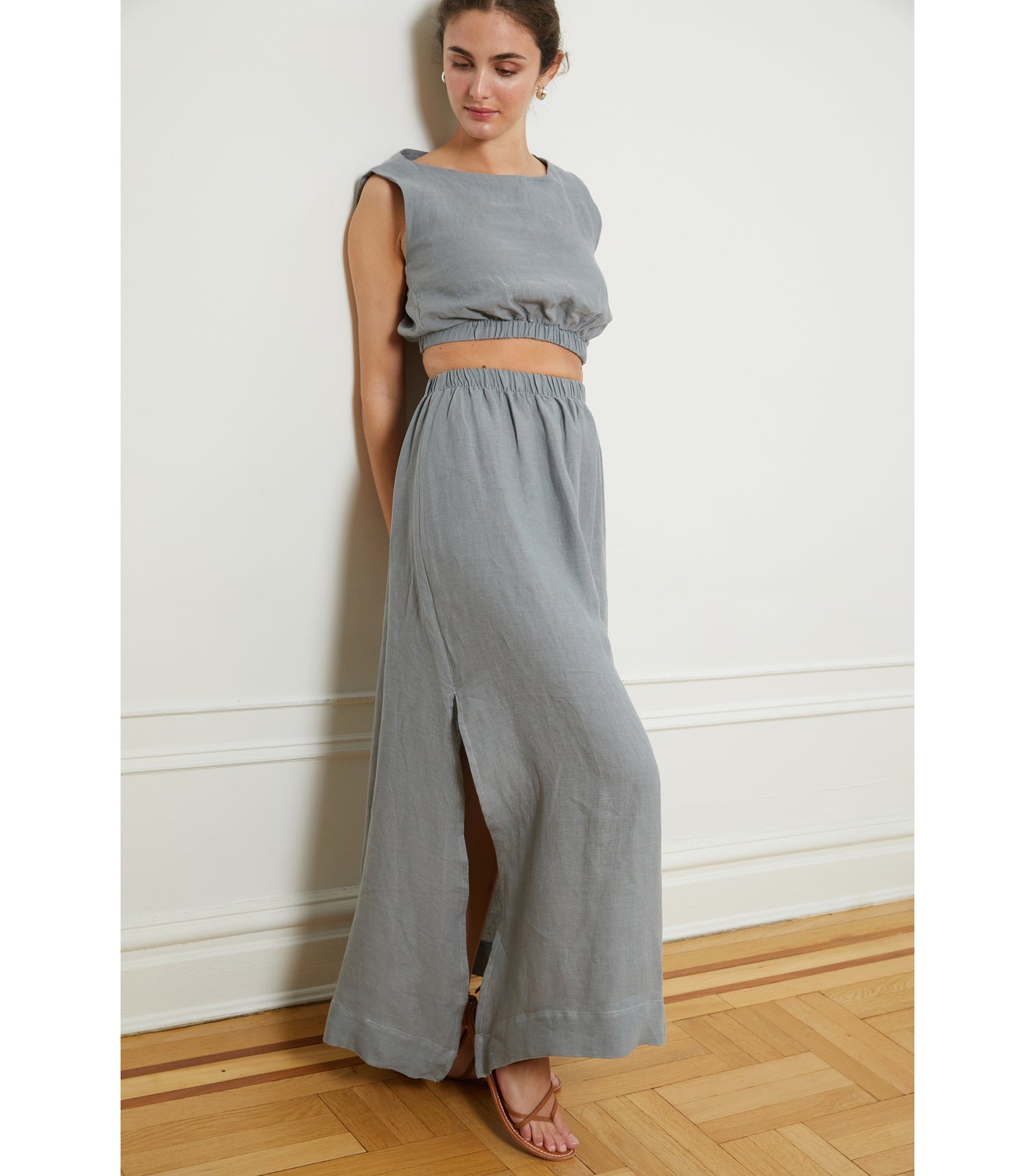 Loup - Rosa Linen Skirt - Blue -