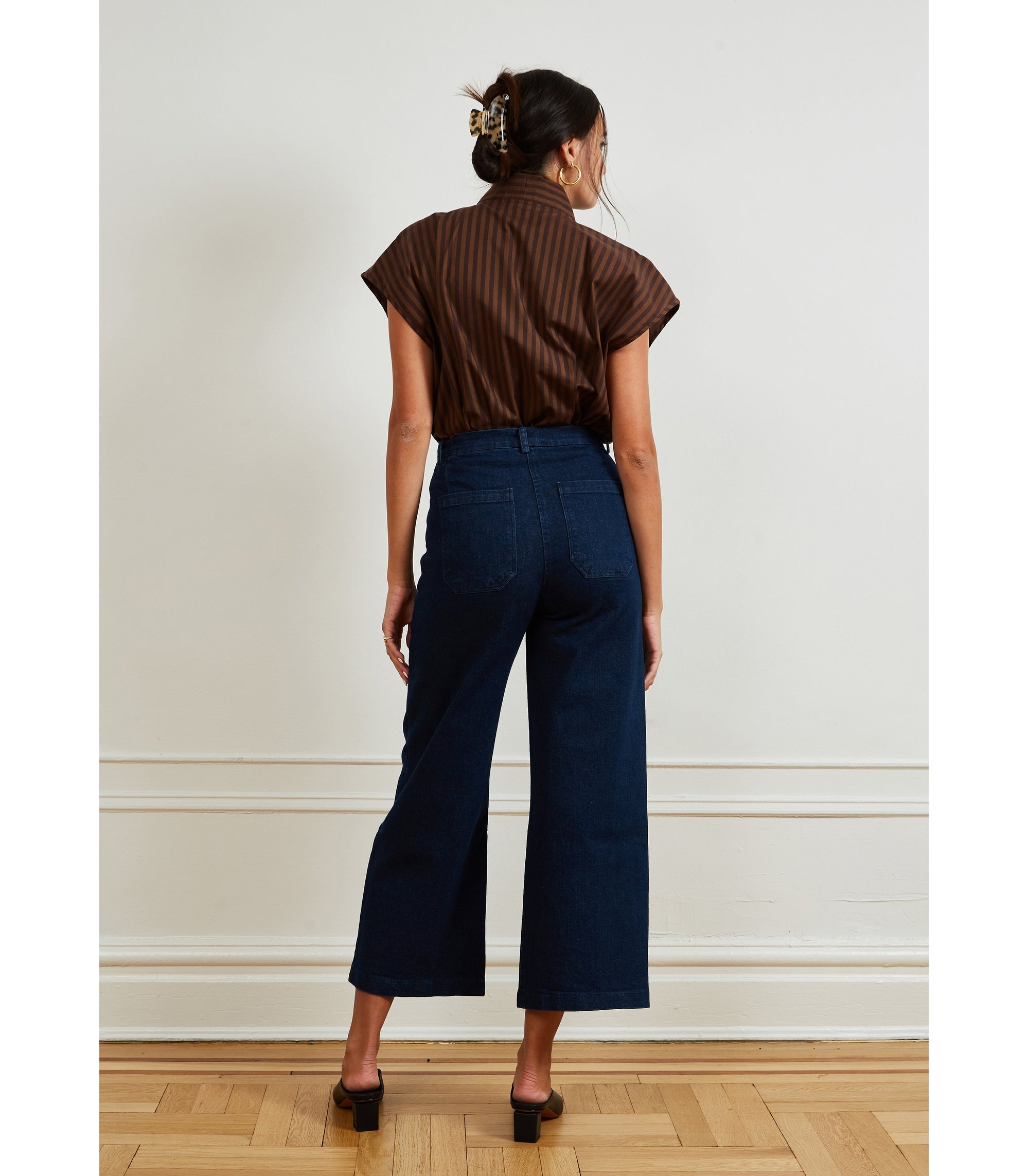 Loup - Simone Wide Crop Jeans - Dark Indigo -