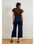 Dark Indigo Simone Jeans & Brown Stripe SIenna Top | Loup
