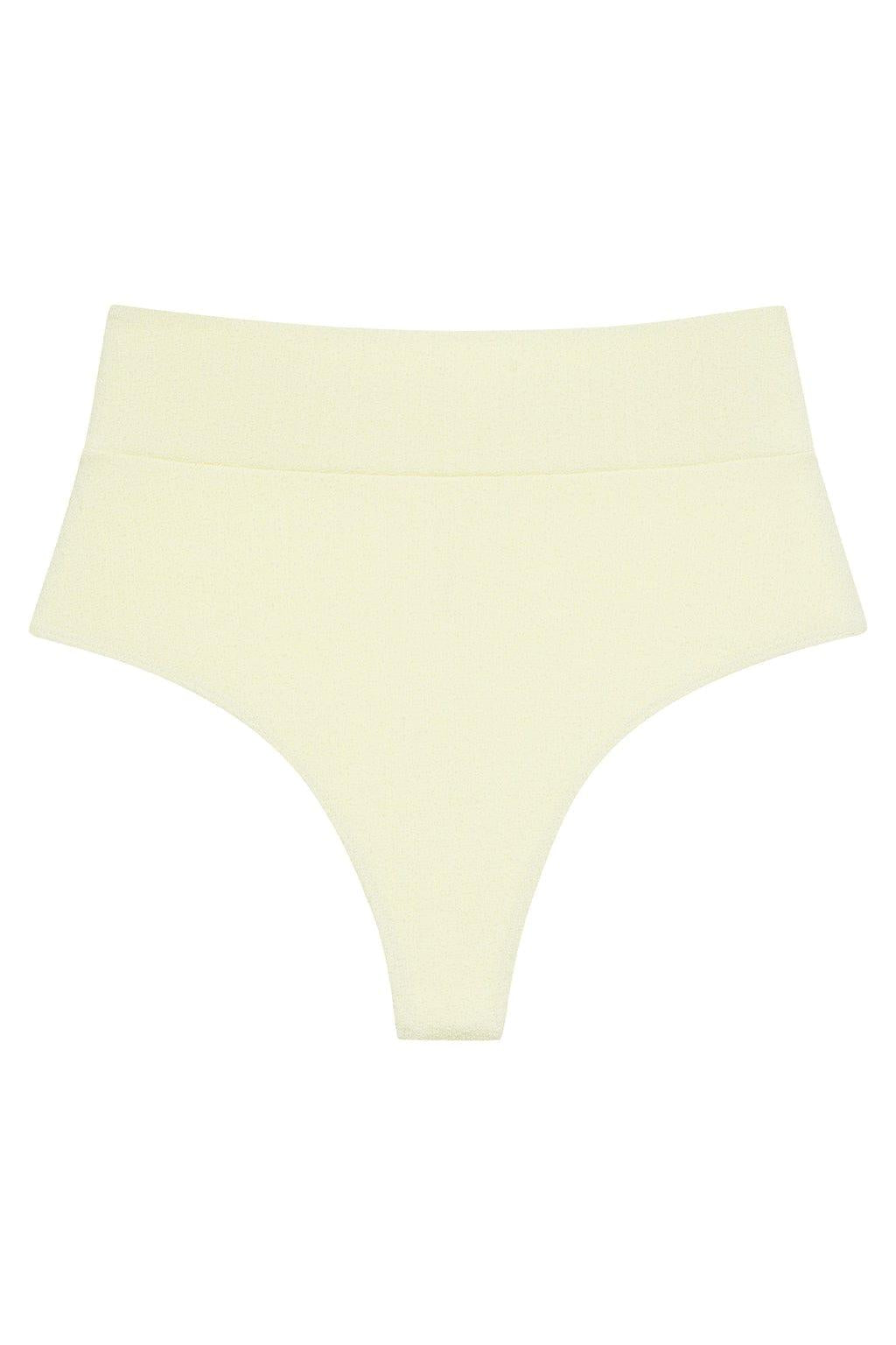 Montce - Buttercream Rib Added Coverage High Rise Bikini Bottom -