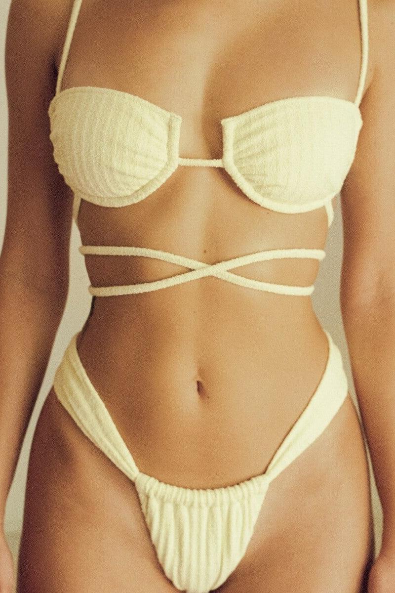 Montce - Buttercream Rib Simone Bikini Top -
