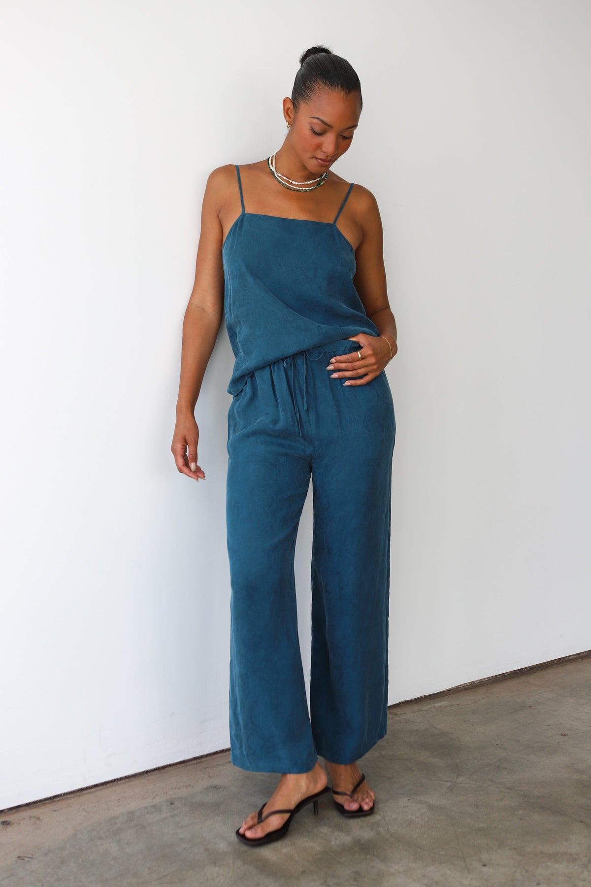 The Drawstring Pant - Teal