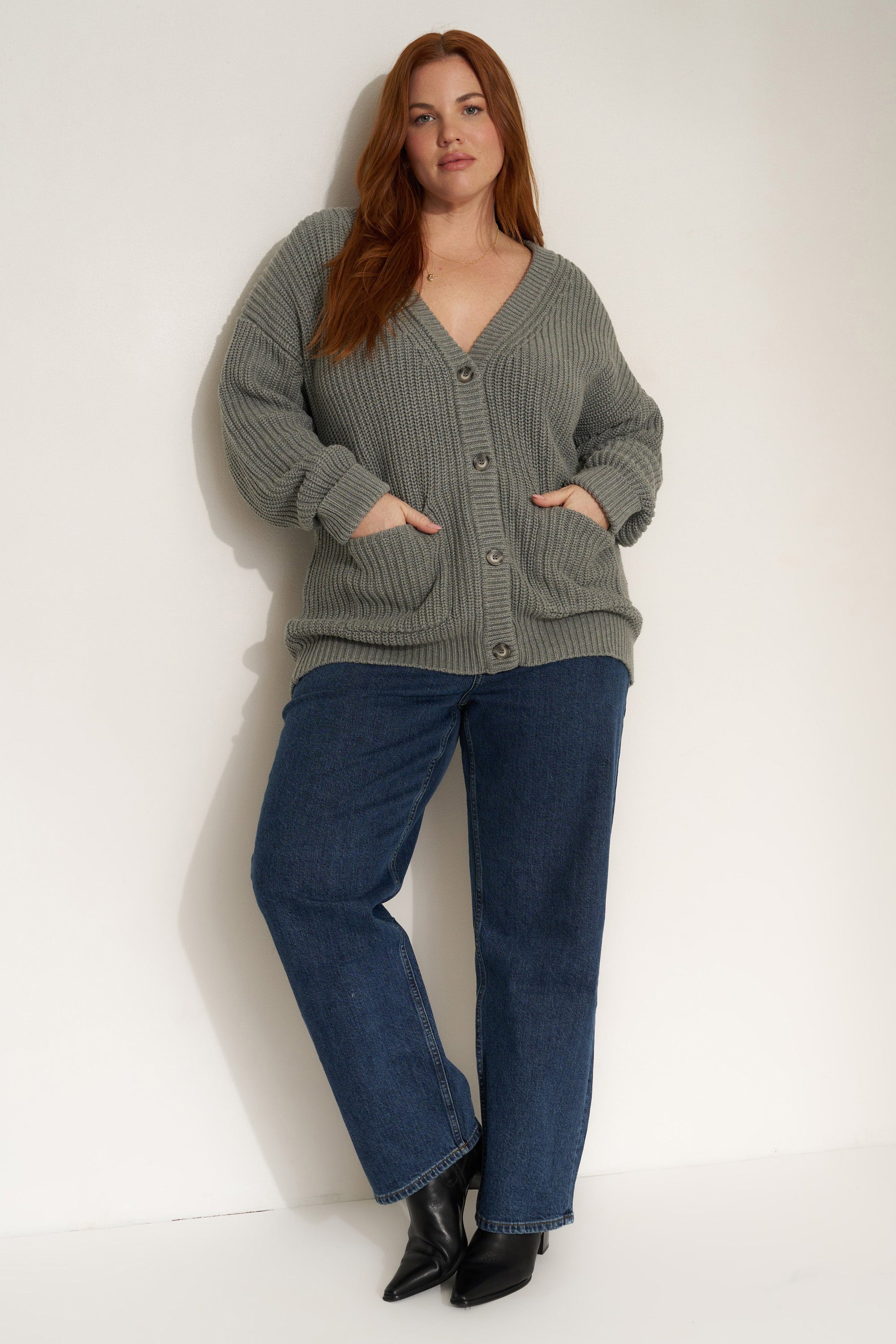 Callahan Knitwear - The Cardigan - Heather Grey -