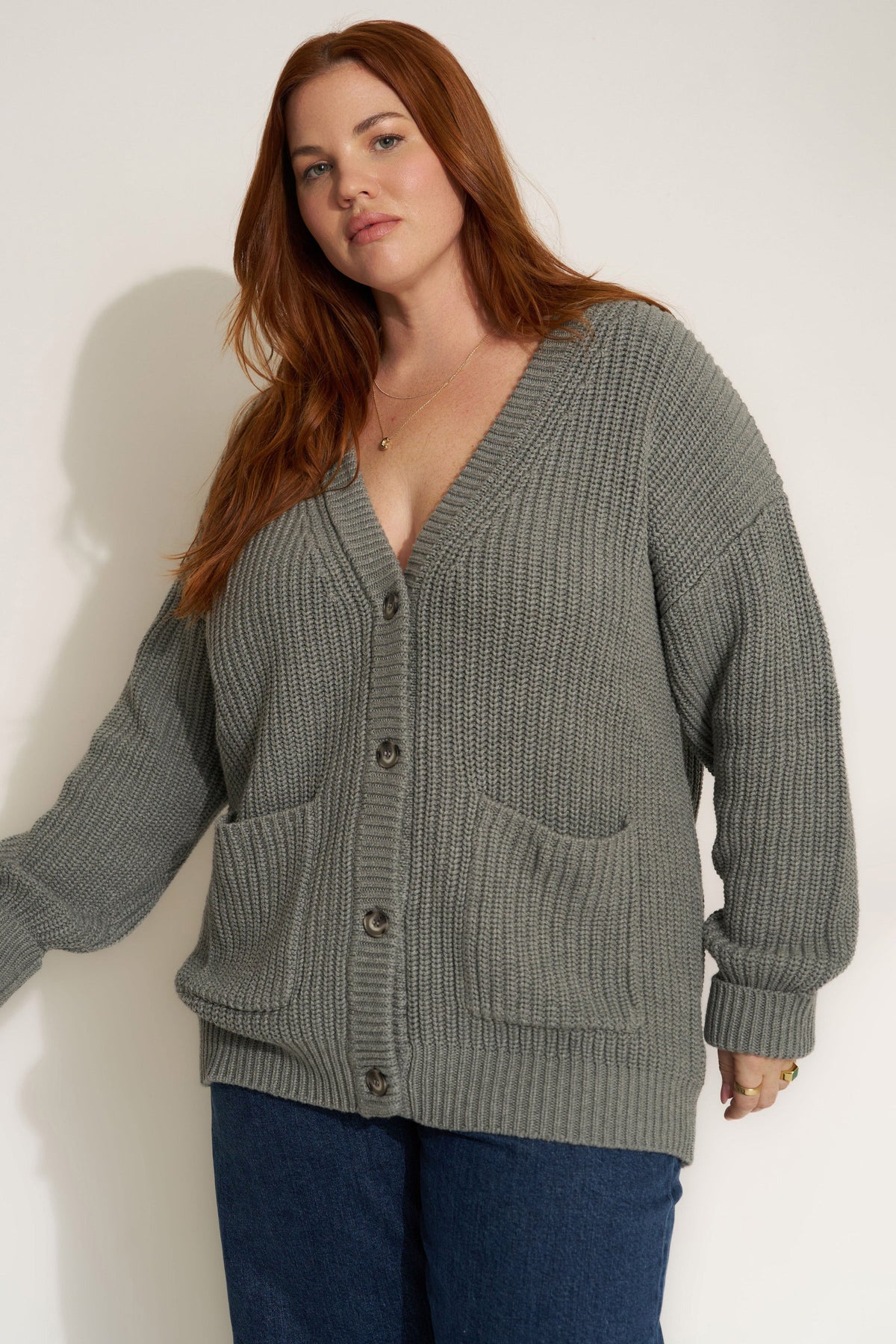 Callahan Knitwear - The Cardigan - Heather Grey -