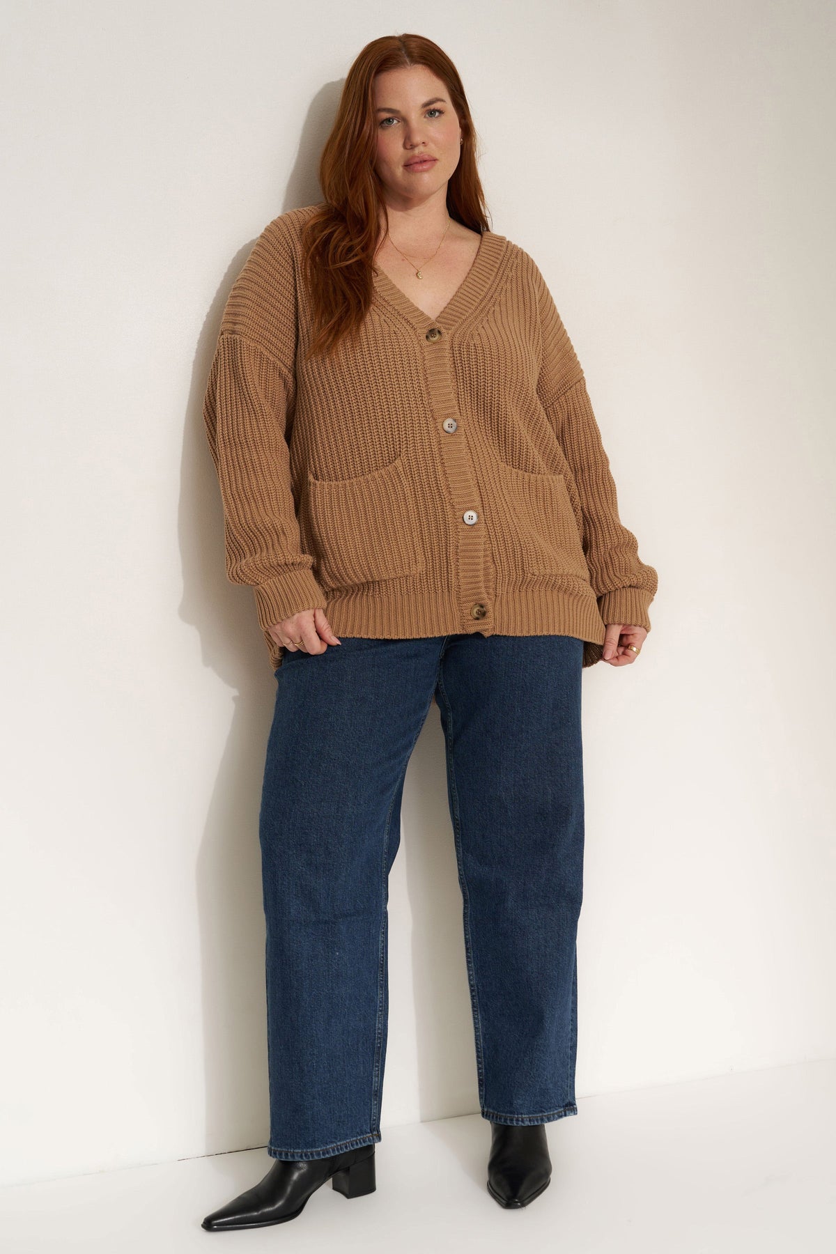 Callahan Knitwear - The Cardigan - Camel -