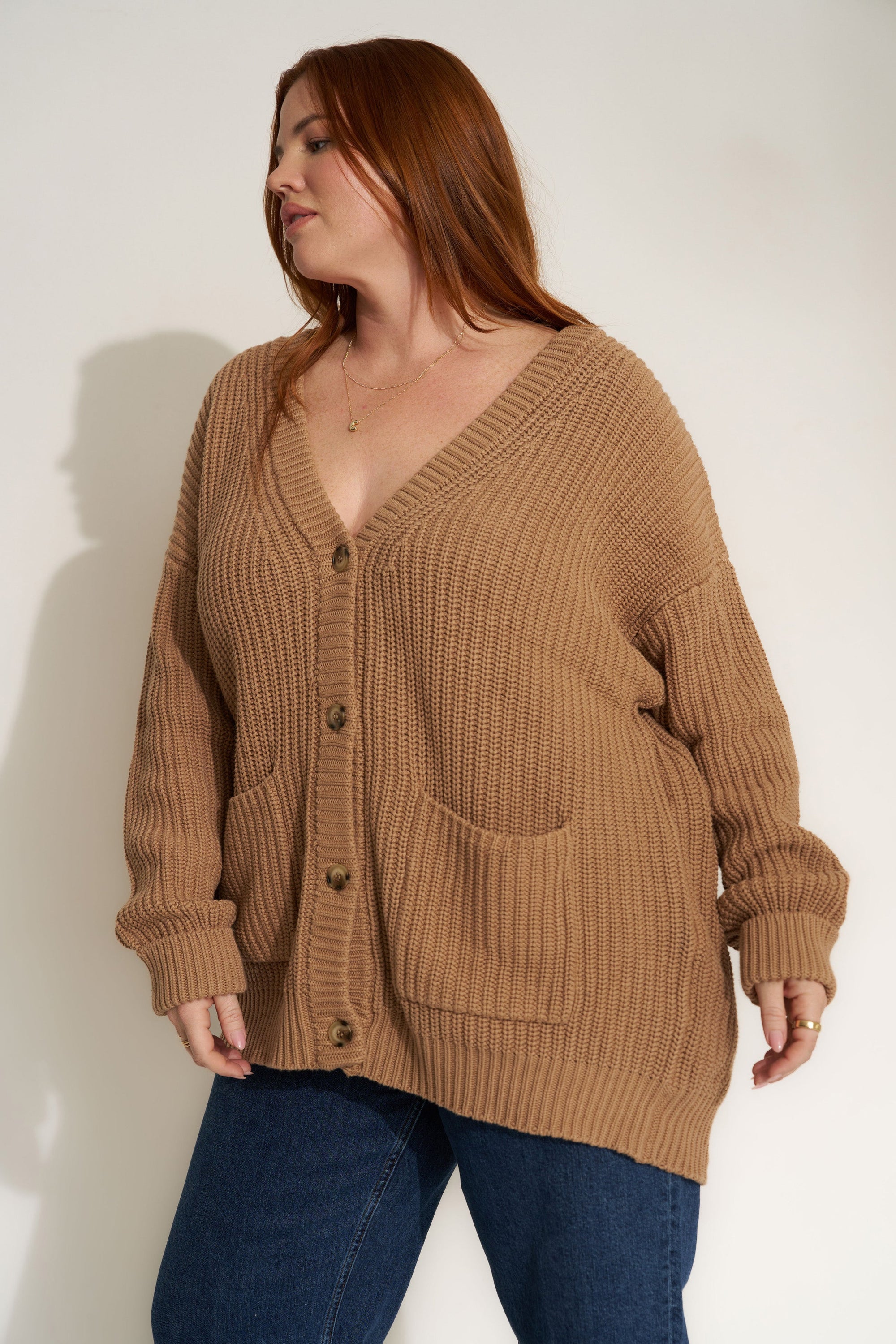 Callahan Knitwear - The Cardigan - Camel -