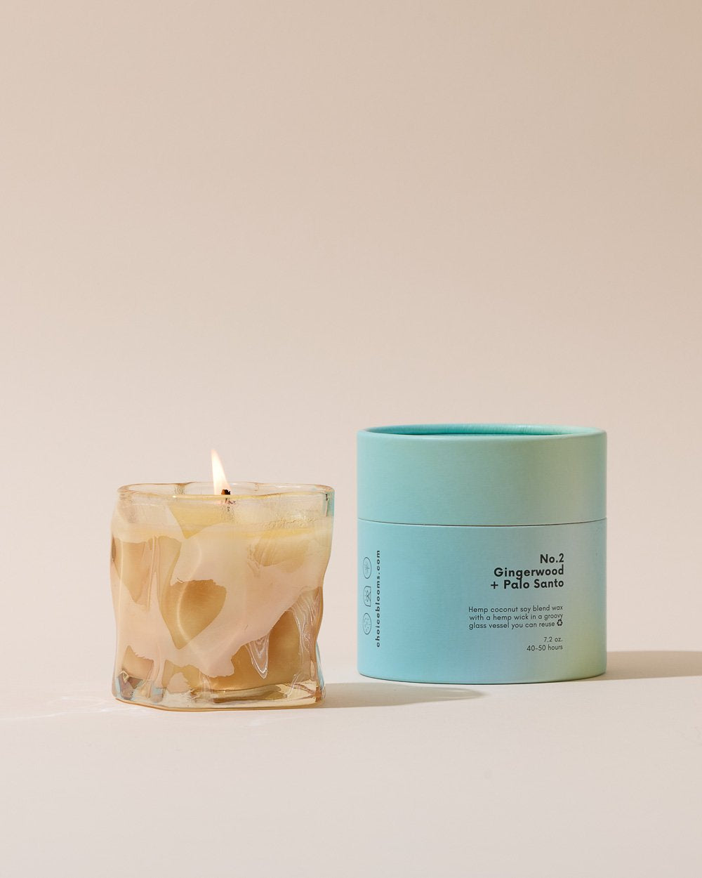 Choice Blooms - No. 2 Gingerwood + Palo Santo Candle -