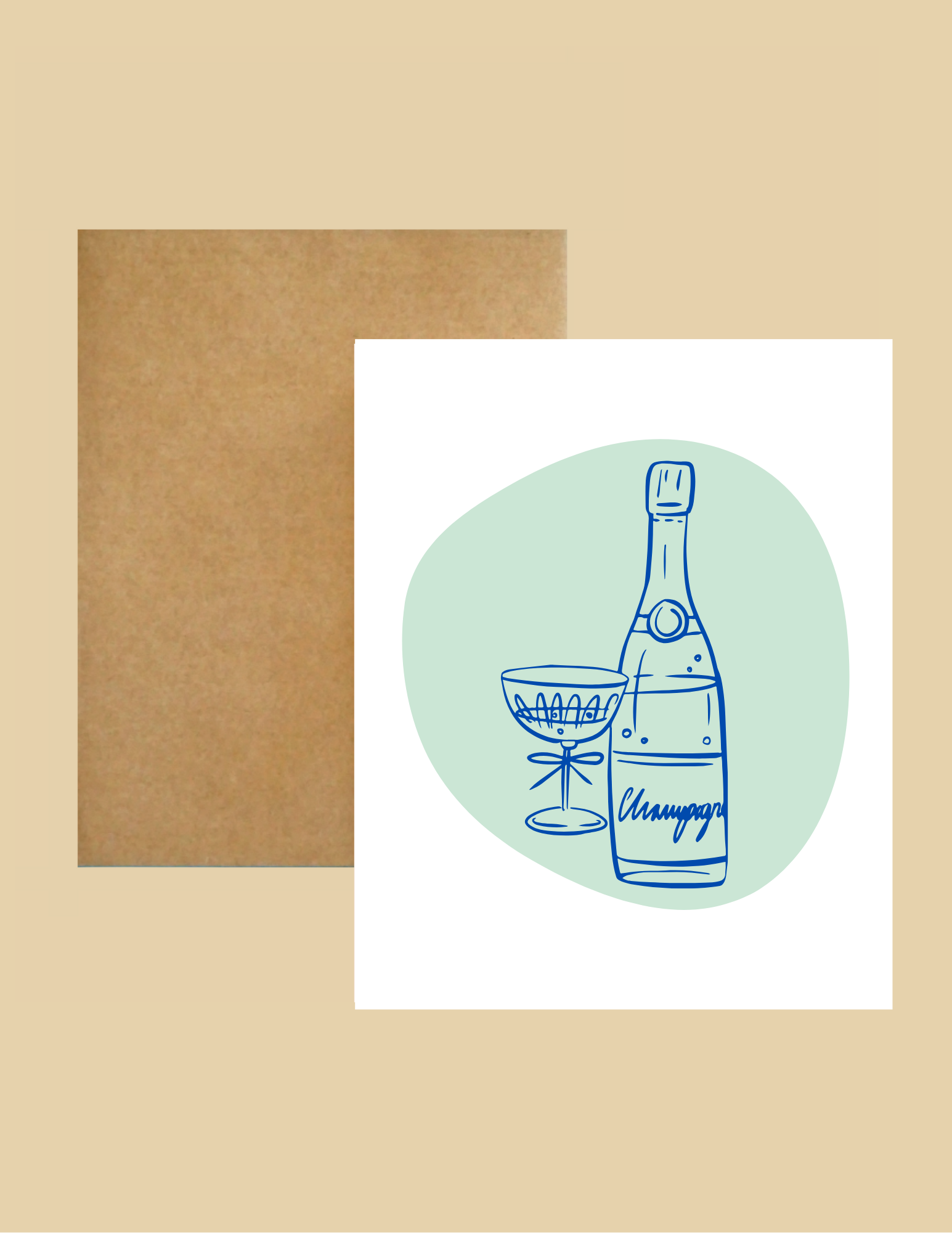 Nice Paper - Greeting Card - Champagne Celebration -