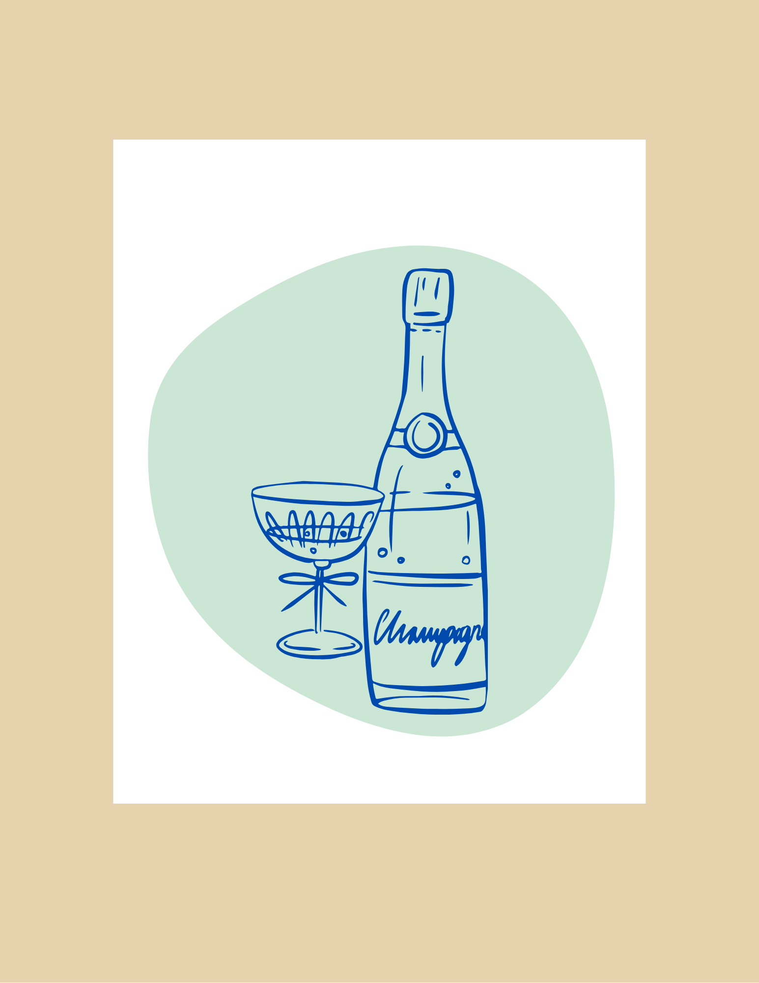 Nice Paper - Greeting Card - Champagne Celebration -