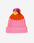 Verloop - Chunky Colorblock Knit Pom Beanie -