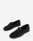 Intentionally Blank - Centre Brushed Suede Loafer - BLACK BRUSHED SUEDE