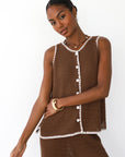 Clara Stitch Pant - Chocolate
