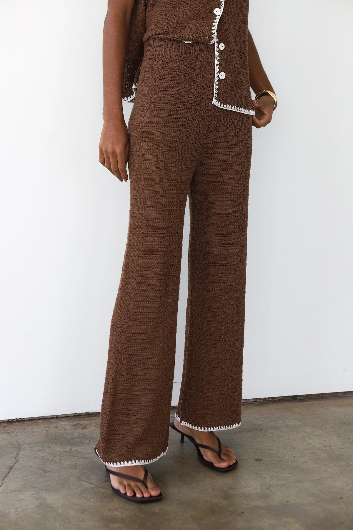 Clara Stitch Pant - Chocolate