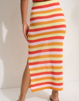 Callahan Knitwear - Clover Maxi Skirt - Rose Stripe -