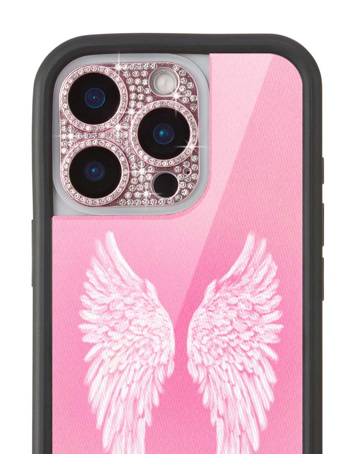 Wildflower Camera Bling Cover 16 Pro and 16 Pro Max Pink Cute