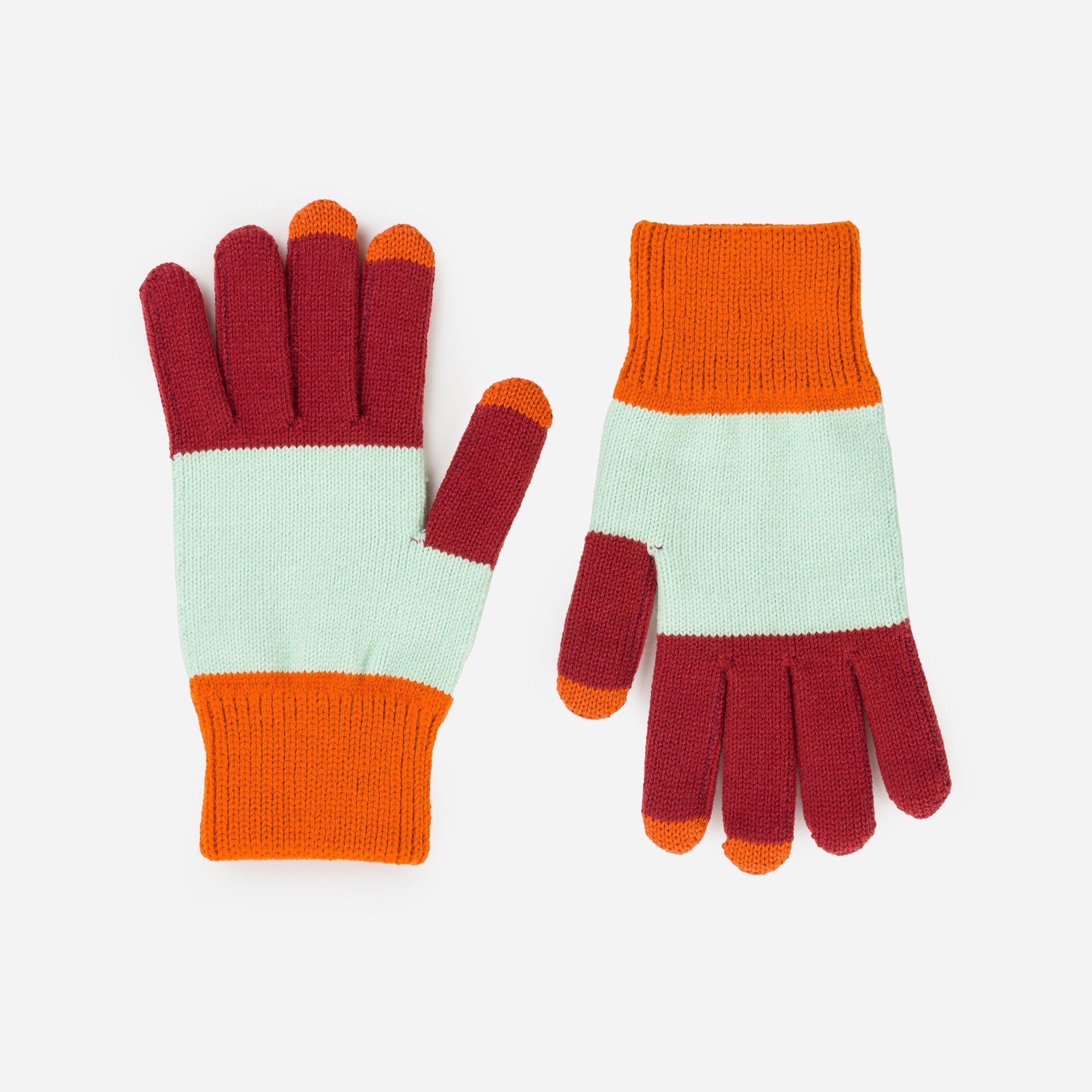Verloop - Trio Colorblock Knit Touchscreen Gloves -